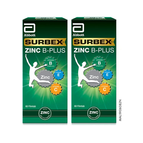 Surbex Zinc B-Plus Film Tablet 2x60's [Twinpack]