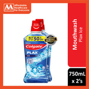 Colgate Plax (Ice) Mouthwash 750mLx2's [Twinpack]