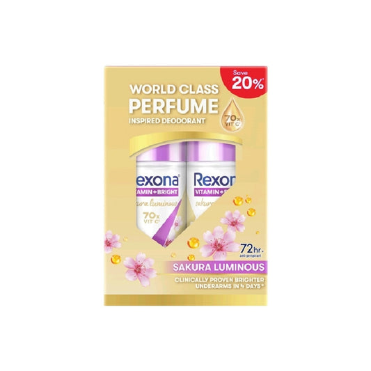 Rexona Vitamin + Bright Antiperspirant Roll On (Sakura Luminous) 45mLx2's [Twinpack]