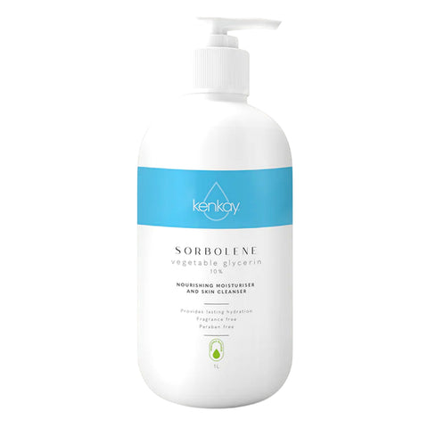 Kenkay Sorbolene With 10% Vegetable Glycerin Nourishing Moisturiser and Skin Cleanser 1L