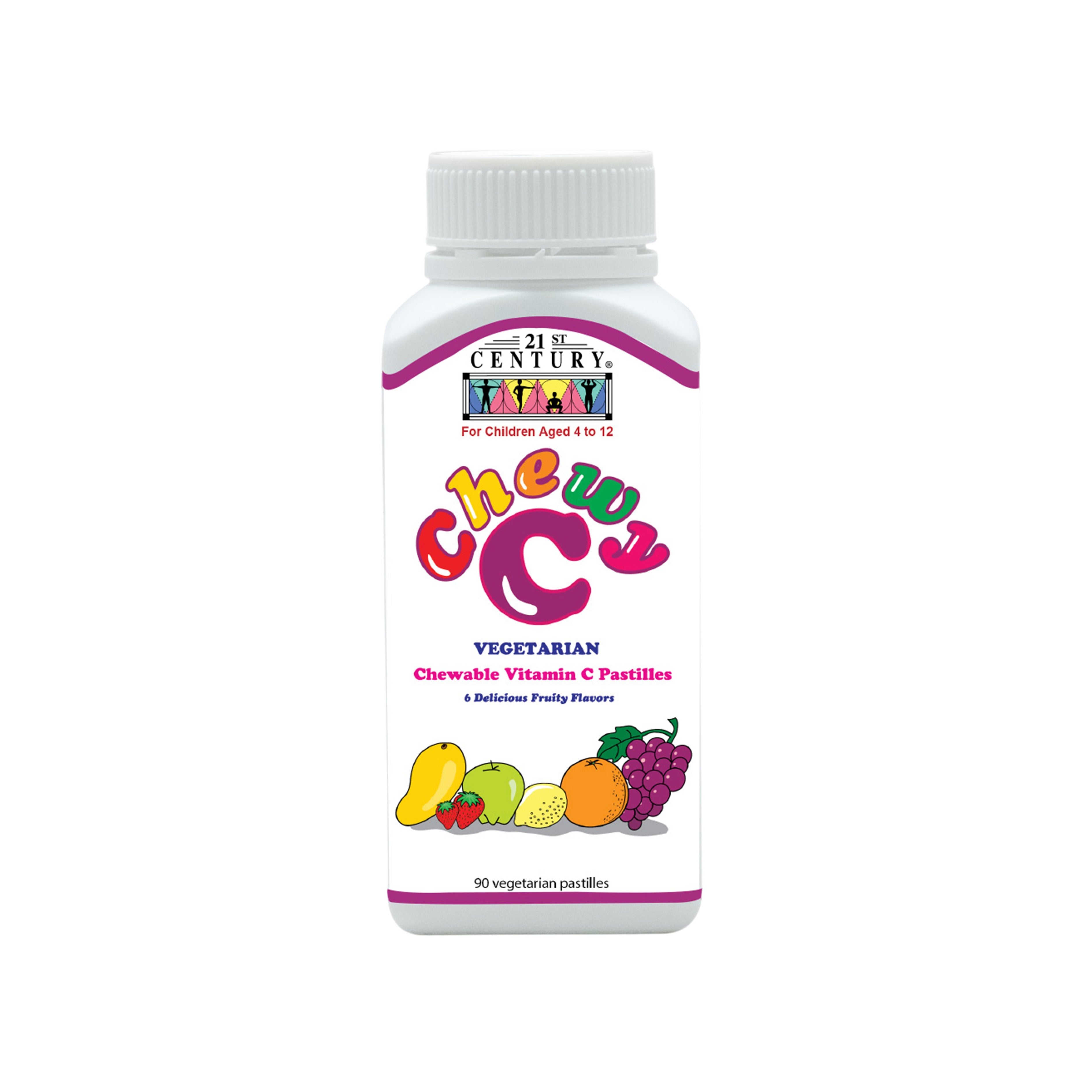 21st Century Chewy C Chewable Vitamin C Vegetarian Pastilles (90's) - Fruity Flavour