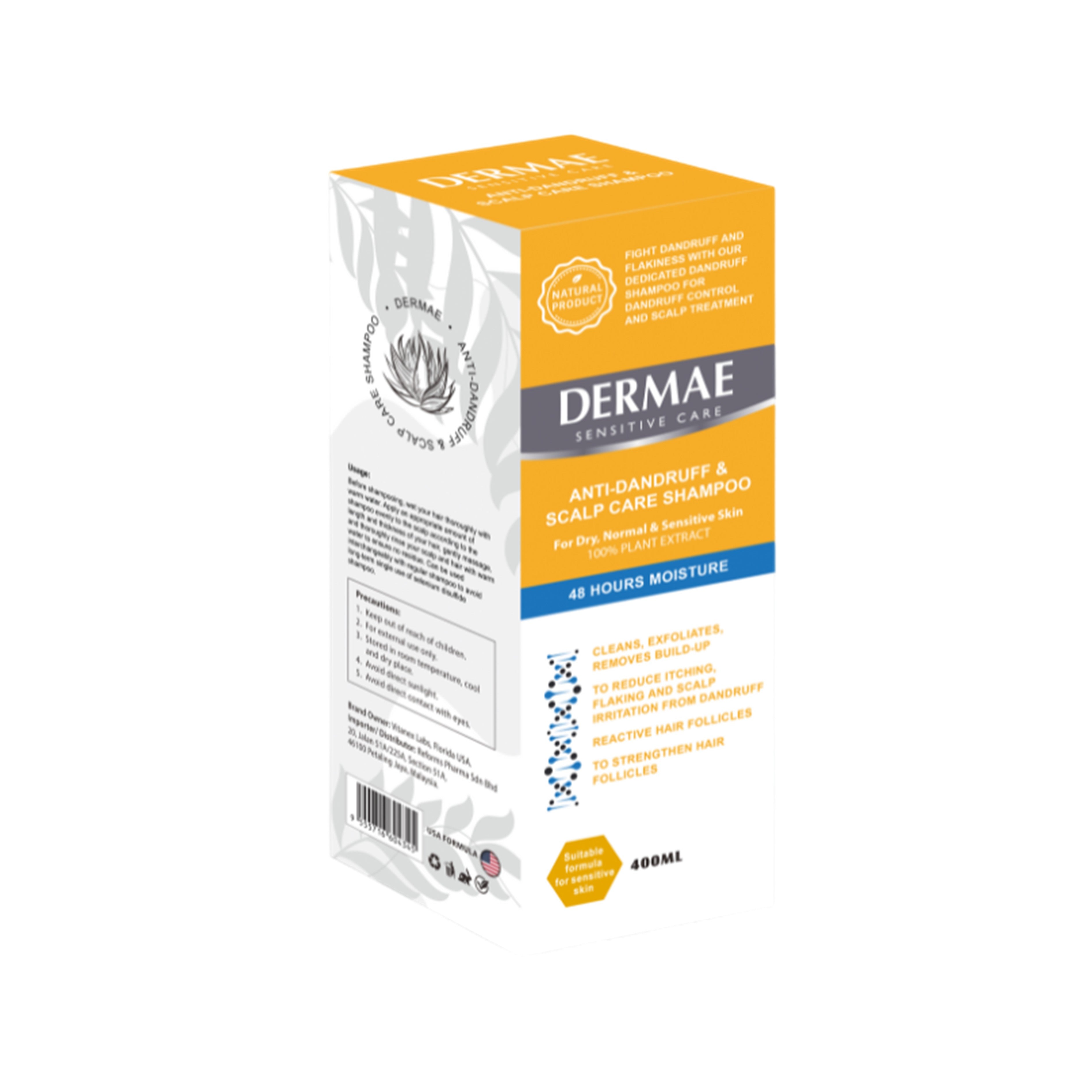 Dermae Anti-Dandruff and Scalp Care Shampoo (400ml)