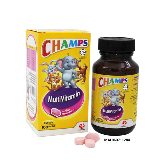 Champs Multivitamins Chewable Tablet 100's (Strawberry Flavour)