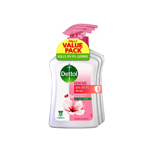 Dettol (Skincare) Antibacterial Hand Wash 250gx3's [Value Pack]