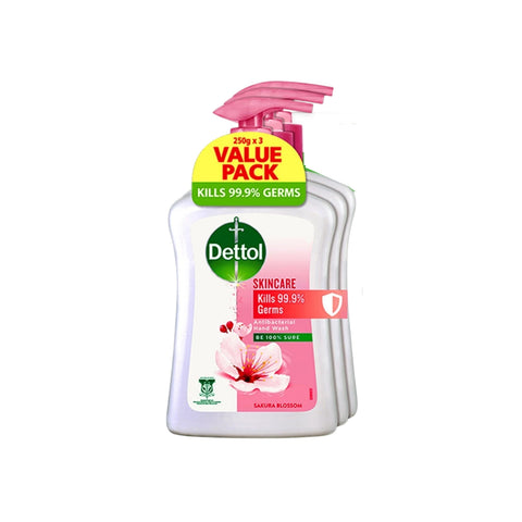Dettol (Skincare) Antibacterial Hand Wash 250gx3's [Value Pack]