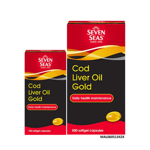 Seven Seas Cod Liver Oil Gold Softgel Capsule 500's + 100's