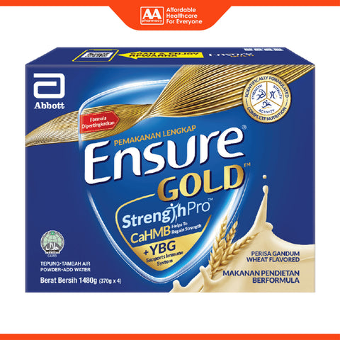 Abbott Ensure Gold StrengthPro Complete Nutrition Drink 4x370g (Wheat Flavour)