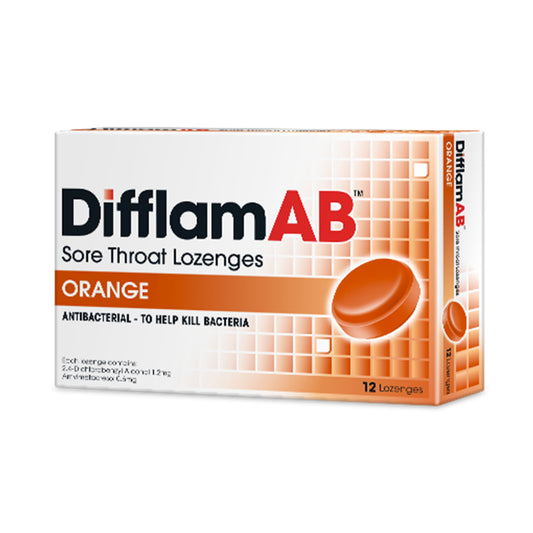 Difflam AB Sore Throat Lozenges 12's (Orange)