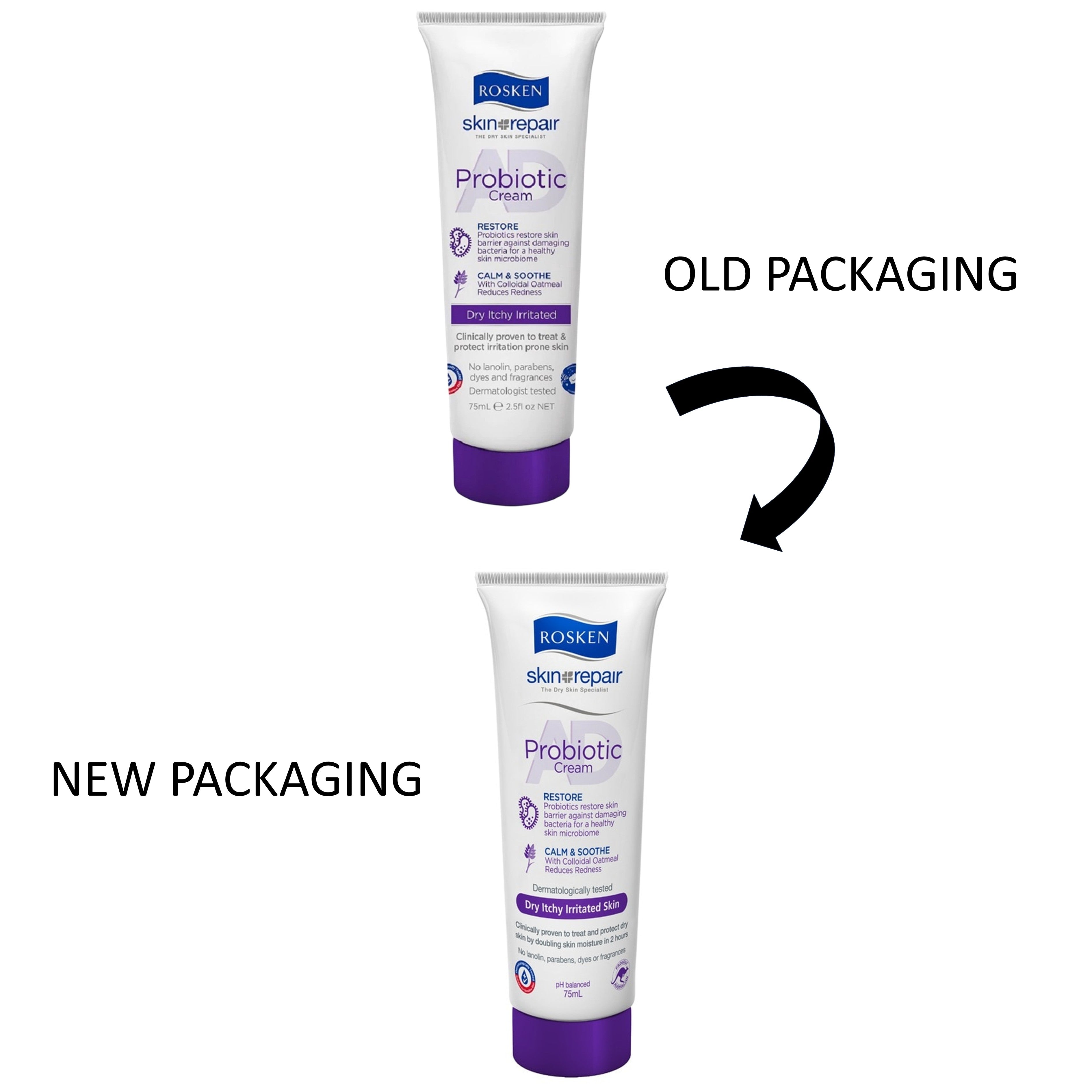 Rosken Skin Repair AD Probiotic Cream 75mL
