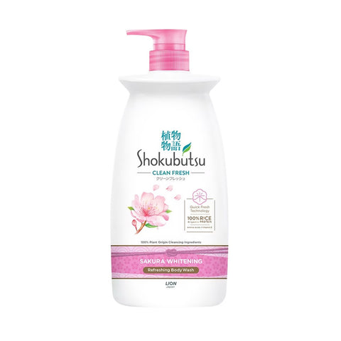 Shokubutsu Clean Fresh Refreshing Body Wash (Sakura Whitening) 900g