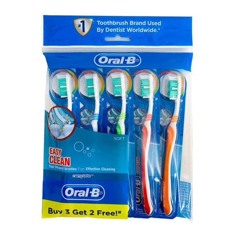 Oral-B Toothbrush (Easy Clean, Soft) 3+2's