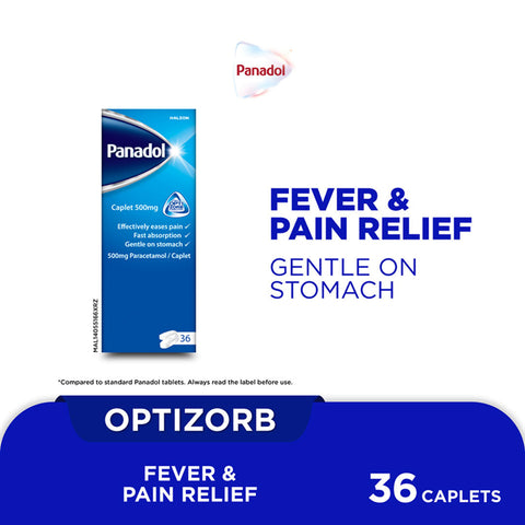 Panadol Optizorb 500mg Caplet 3x12's