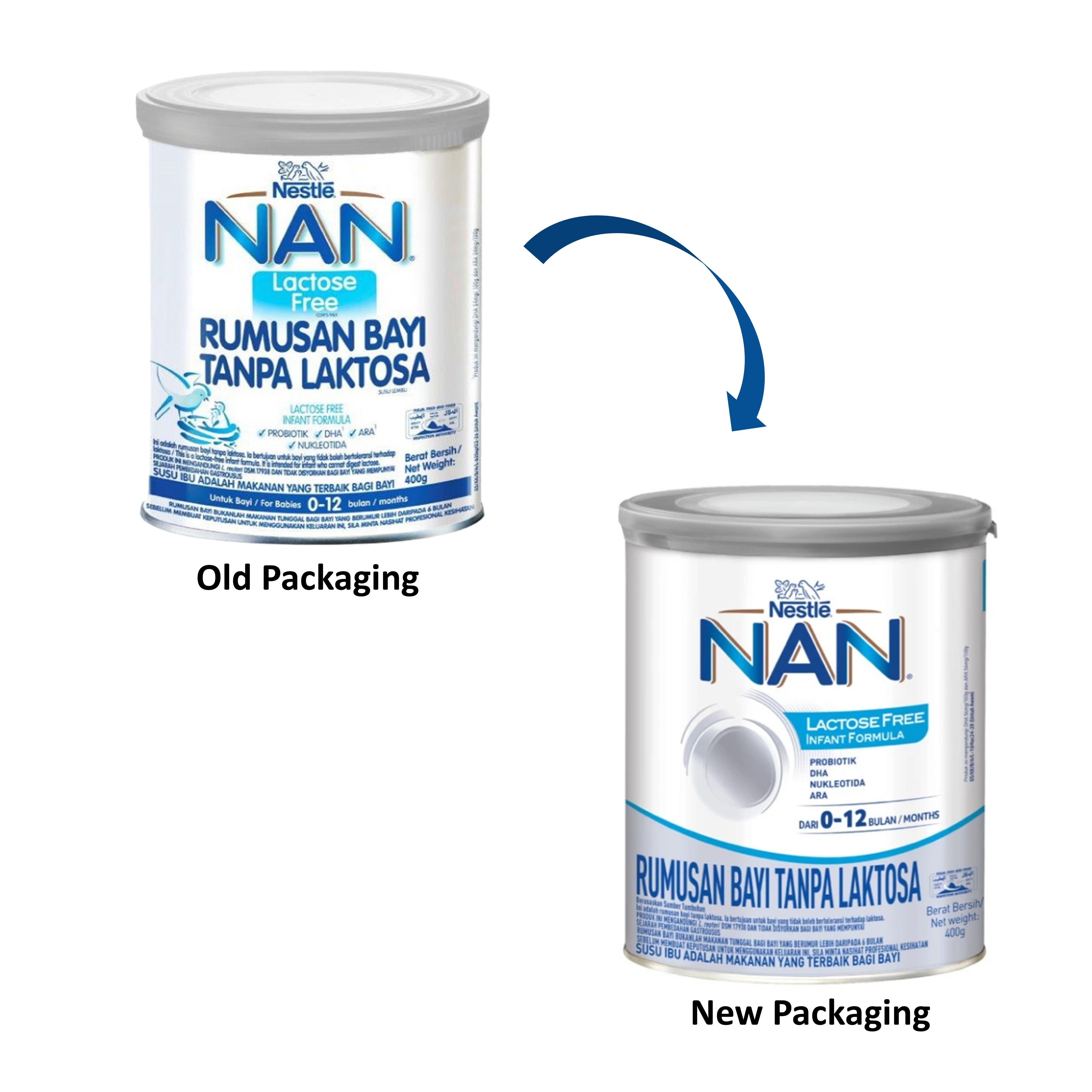 Nestlé NAN Lactose Free Infant Formula 400g (For Babies 0-12 Months)