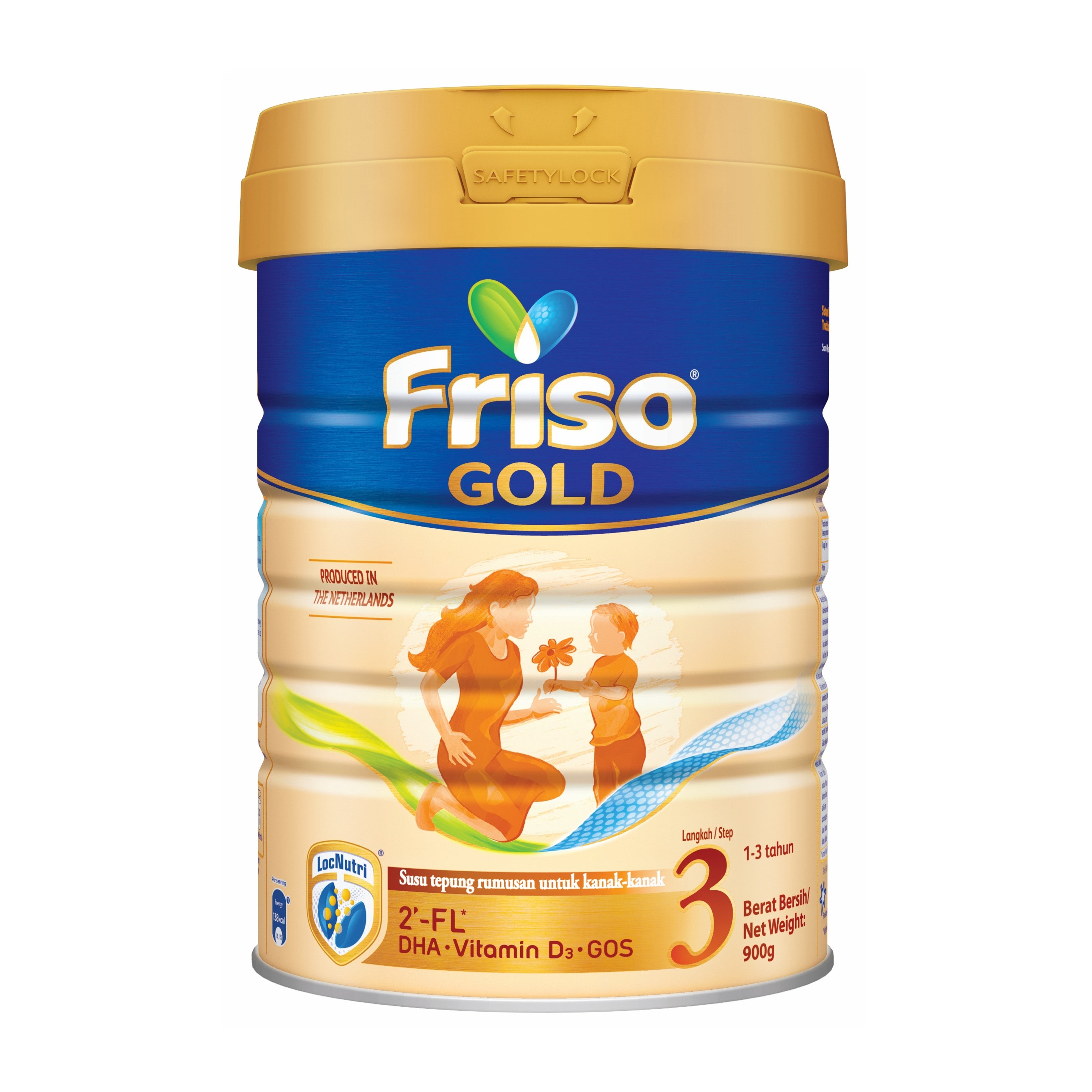 Friso Gold Toddler's Nutrition Milk Formula Step 3 900g (For Children 1-3 Years)
