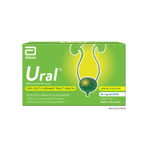 Ural® Effervescent Granules Sachet 4gx28's (Effective Urinary Alkalinizer)