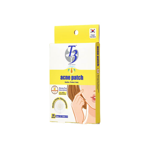 T3 Acne Patch 30's (Strong Pus Absorption with 100% Hydrocolloid)