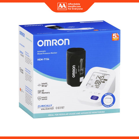 Omron Automatic Blood Pressure Monitor (Model: HEM-7156) [5 Years Warranty]