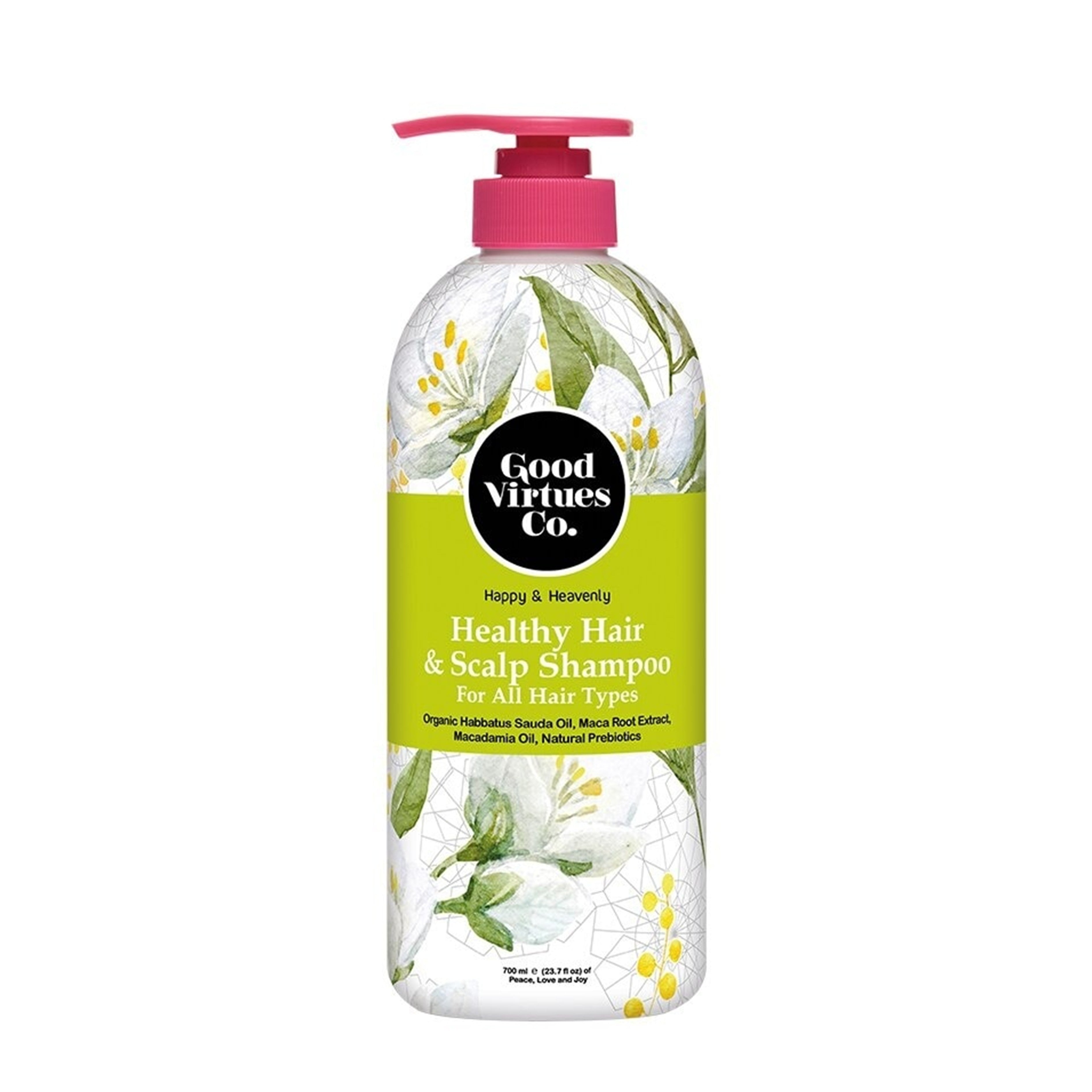 Good Virtues Co. Healthy Hair and Scalp Shampoo for All Hair Types (700ml)