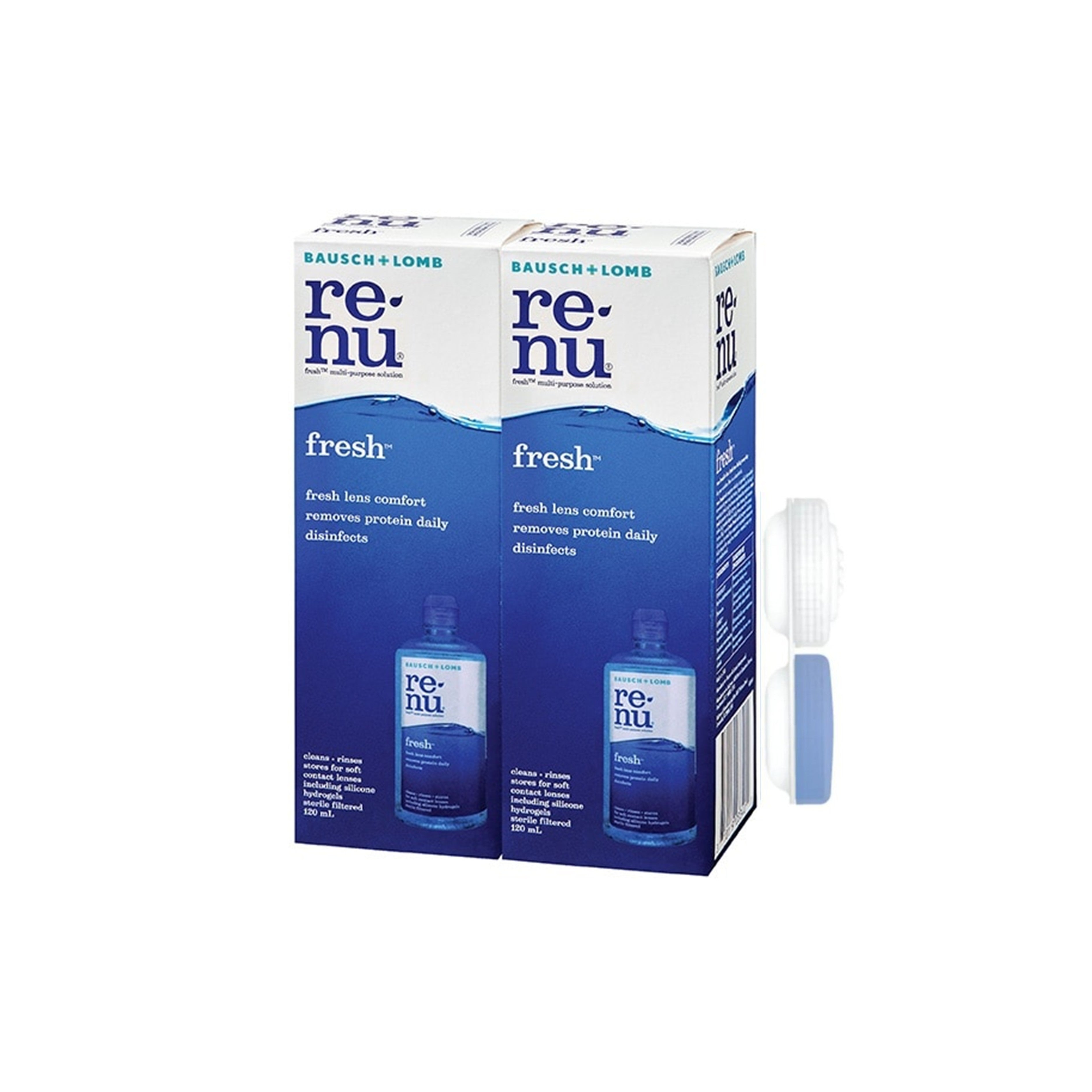 Re-nu Fresh Multi-Purpose Solution 120mLx2's [FOC Lens Case]