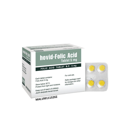 Hovid Folic Acid 5mg Tablet 10x10's