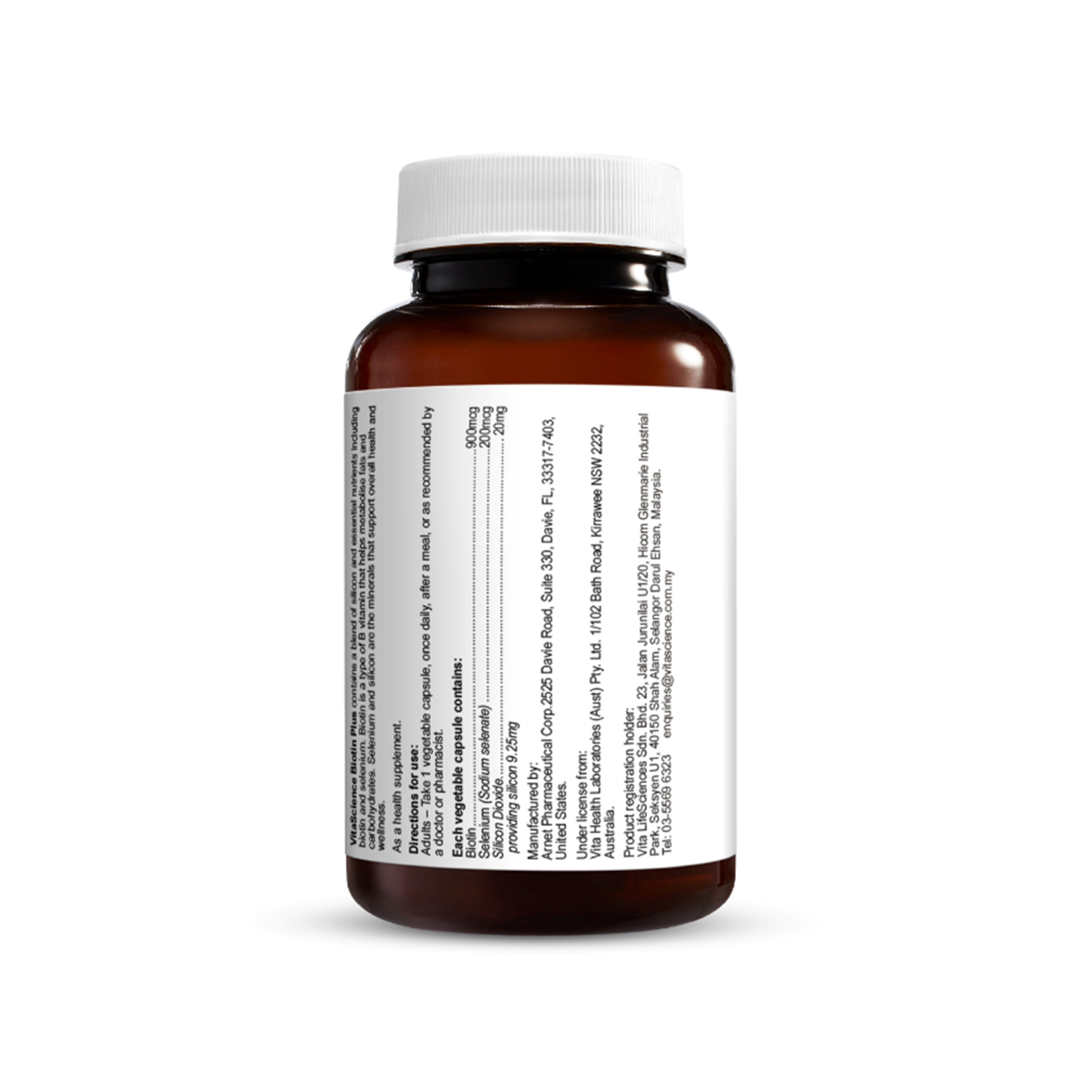 VitaScience Biotin Plus (Biotin, Silicon, Selenium) Vegecapsule 90's