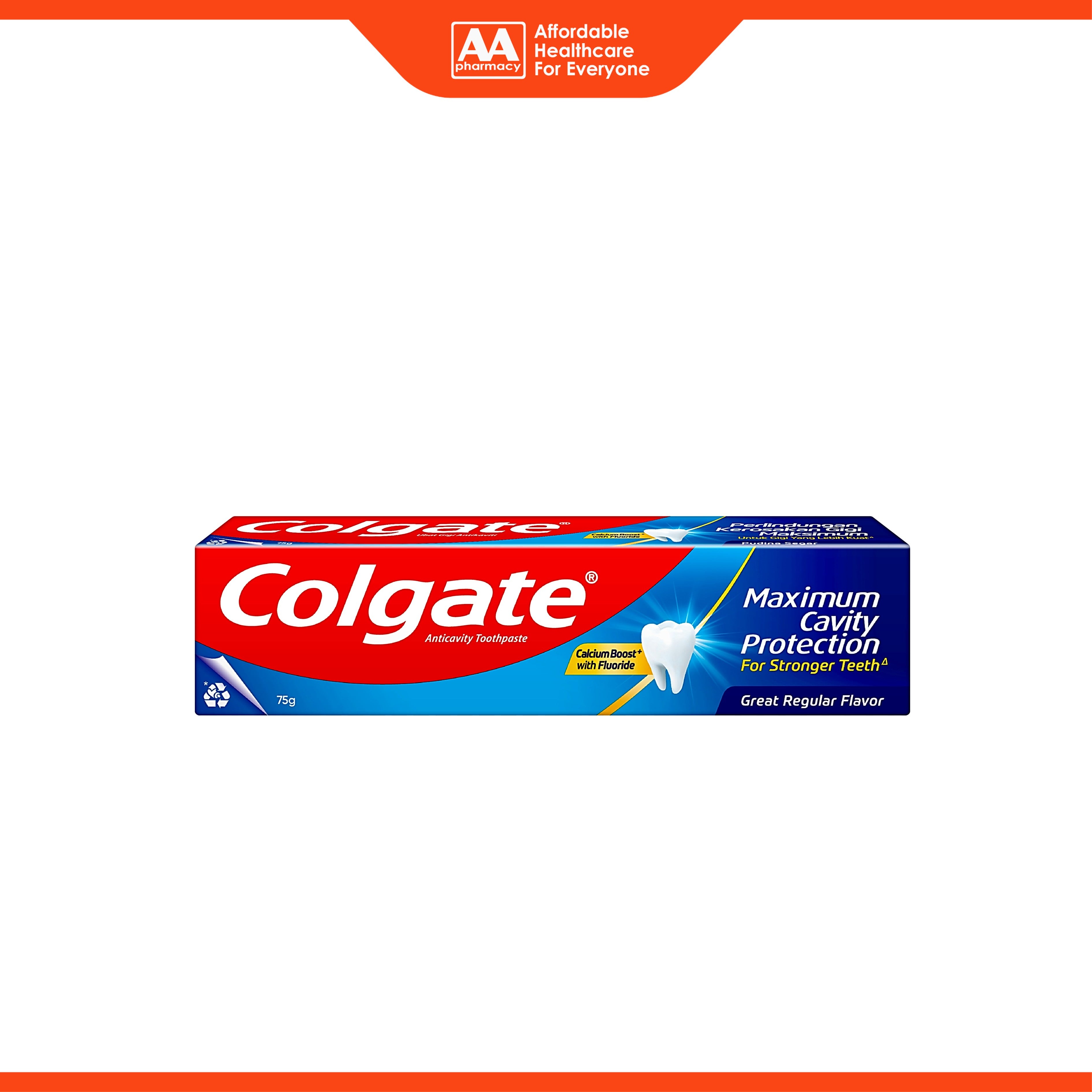 Colgate Maximum Cavity Protection Toothpaste - Great Regular Flavour (75g)