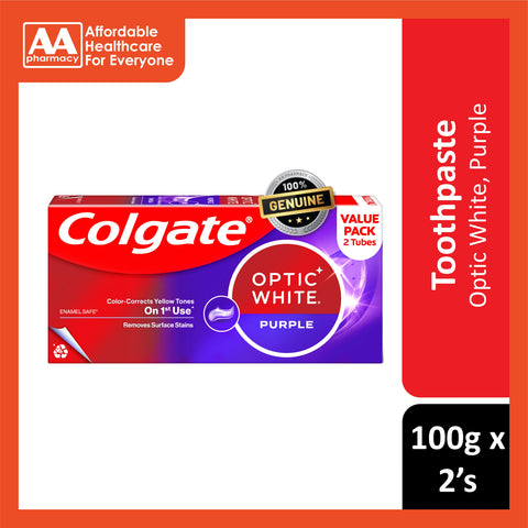 Colgate Toothpaste (Optic White Purple) 100gx2's [Twinpack]