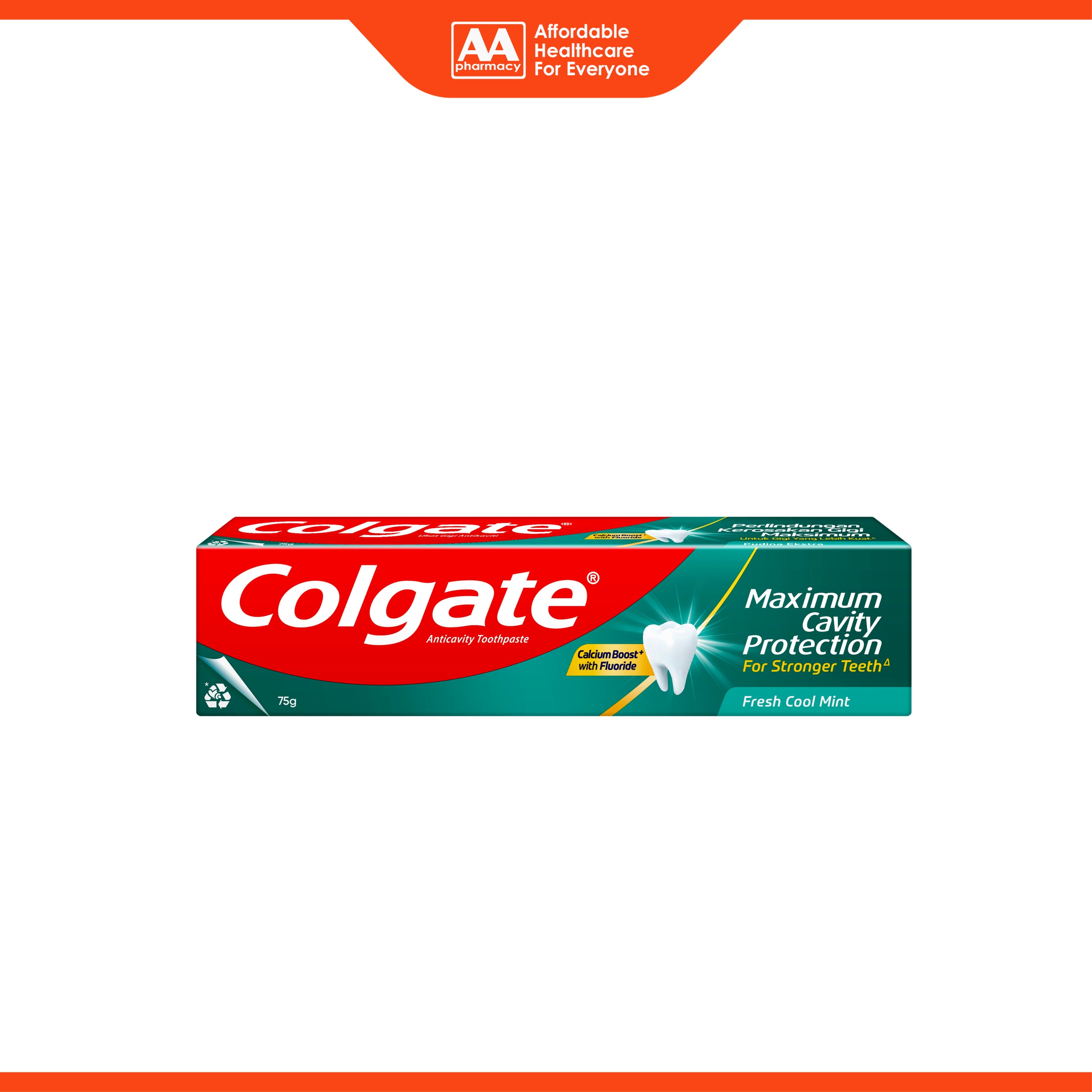 Colgate Maximum Cavity Protection Toothpaste - Fresh Cool Mint (75g)