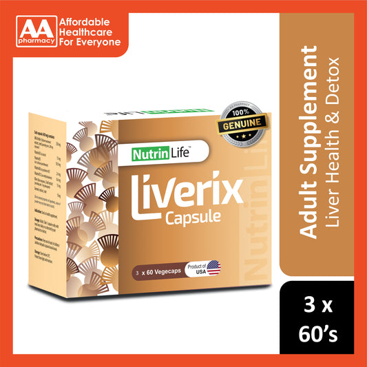 NutrinLife Liverix Vegecapsule 3x60's [New Packaging]
