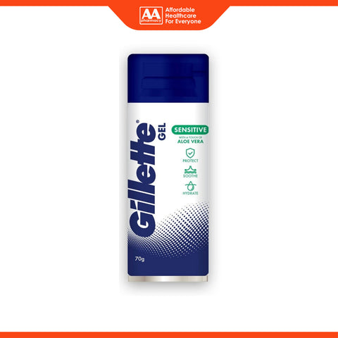 Gillette Sensitive (With A Touch of Aloe Vera) Shave Gel 70g
