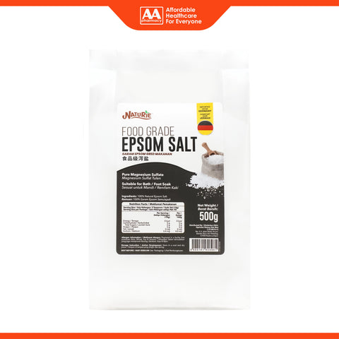 Naturie Food Grade Epsom Salt (Pure Magnesium Sulfate) 500g