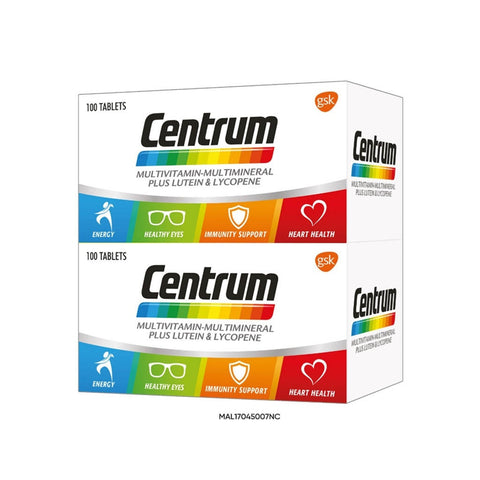 Centrum Multivitamin-Multimineral Plus Lutein and Lycopene Tablet 2x100's [Twinpack]