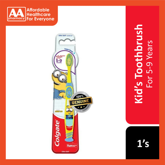 Colgate Minions (Ultra Soft, Tongue Cleaner) Toothbrush 1's (For Children 5-9 Years)