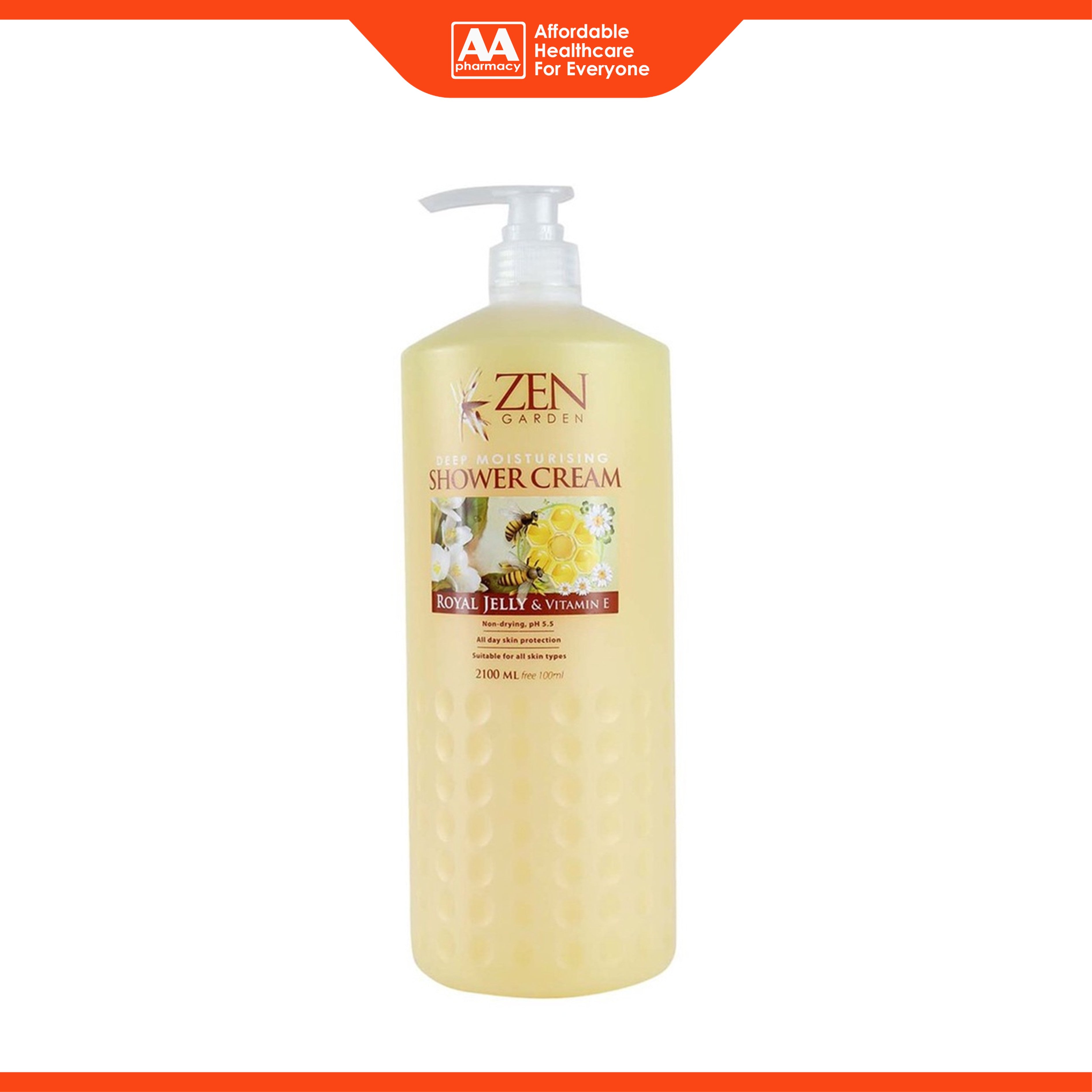 Zen Garden Shower Cream (Royal Jelly and Vitamin E) 2.1L