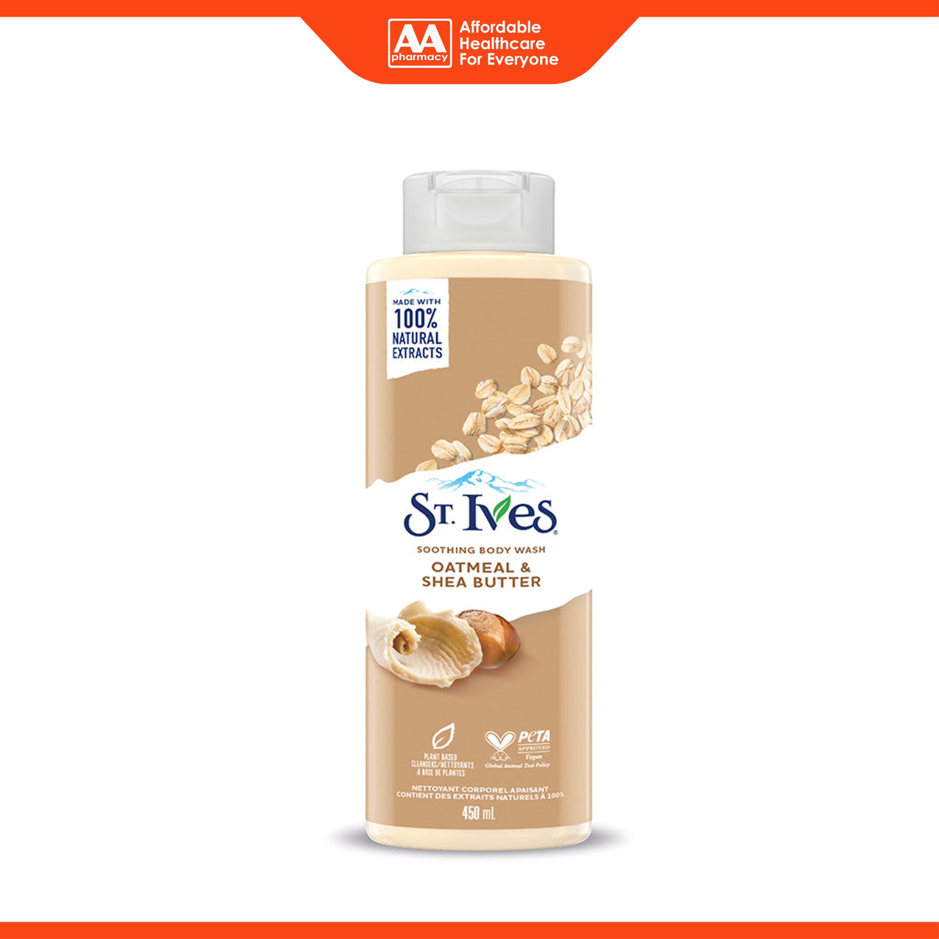 ST. Ives Soothing Oatmeal and Shea Butter Body Wash 450mL