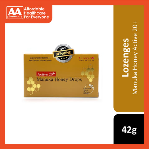 Oregan Active 20+ Manuka Honey Drops 42g