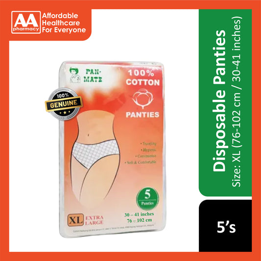 Pan-Mate Cotton Panties Size XL 5's (76-102cm / 30-41 inches)