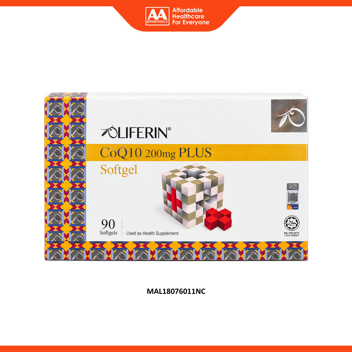 Nutriva Oliferin CoQ10 200mg Plus Softgel (90's)