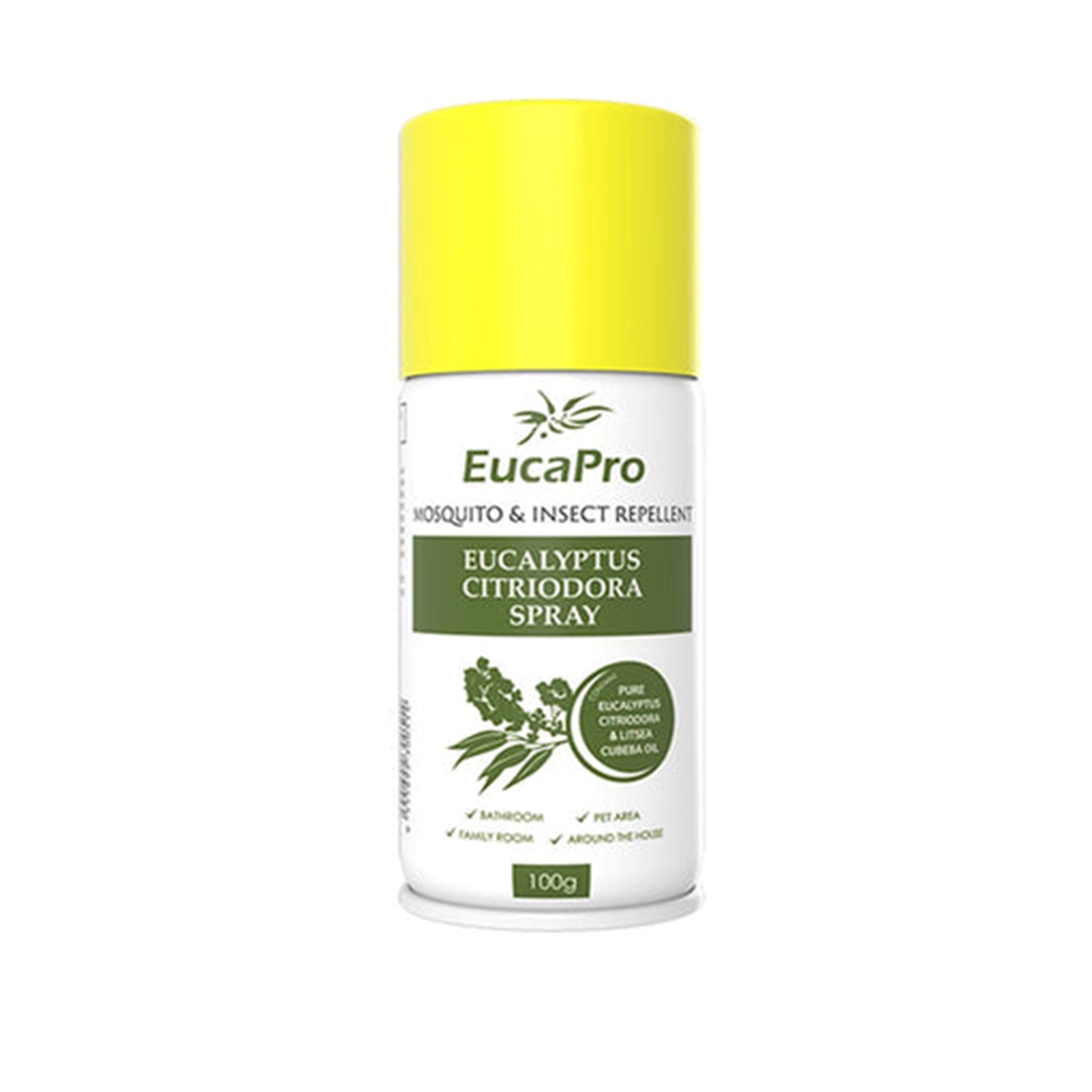 EucaPro Mosquito + Insect Repellent Eucalyptus Citriodora Spray 100g (Pure Eucalyptus Citriodora + Litsea Cubera Oil)