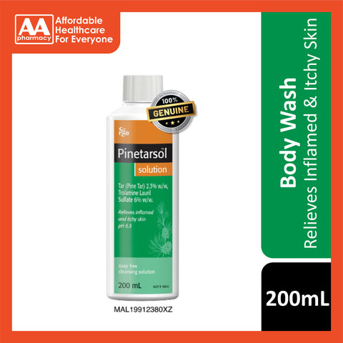Pinetarsol Tar (Pine Tar) 2.3% + Trolamine Lauril Sulfate 6% Cleansing Solution 200mL