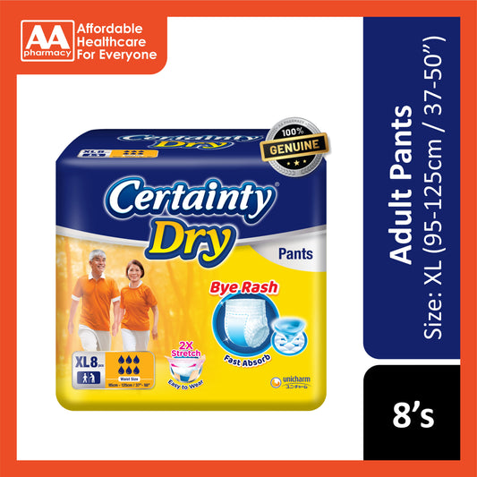 Certainty Dry Adult Pants Size XL 8's (95-125cm / 37-50 inches)