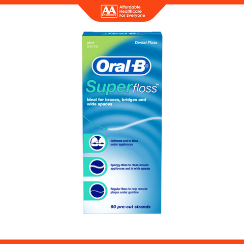 Oral-B Superfloss Pre-Cut Strand 50's