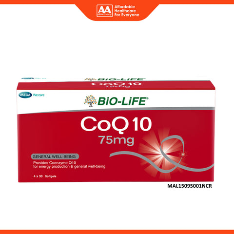 Bio-Life CoQ10 75mg Softgel Capsule 4x30's