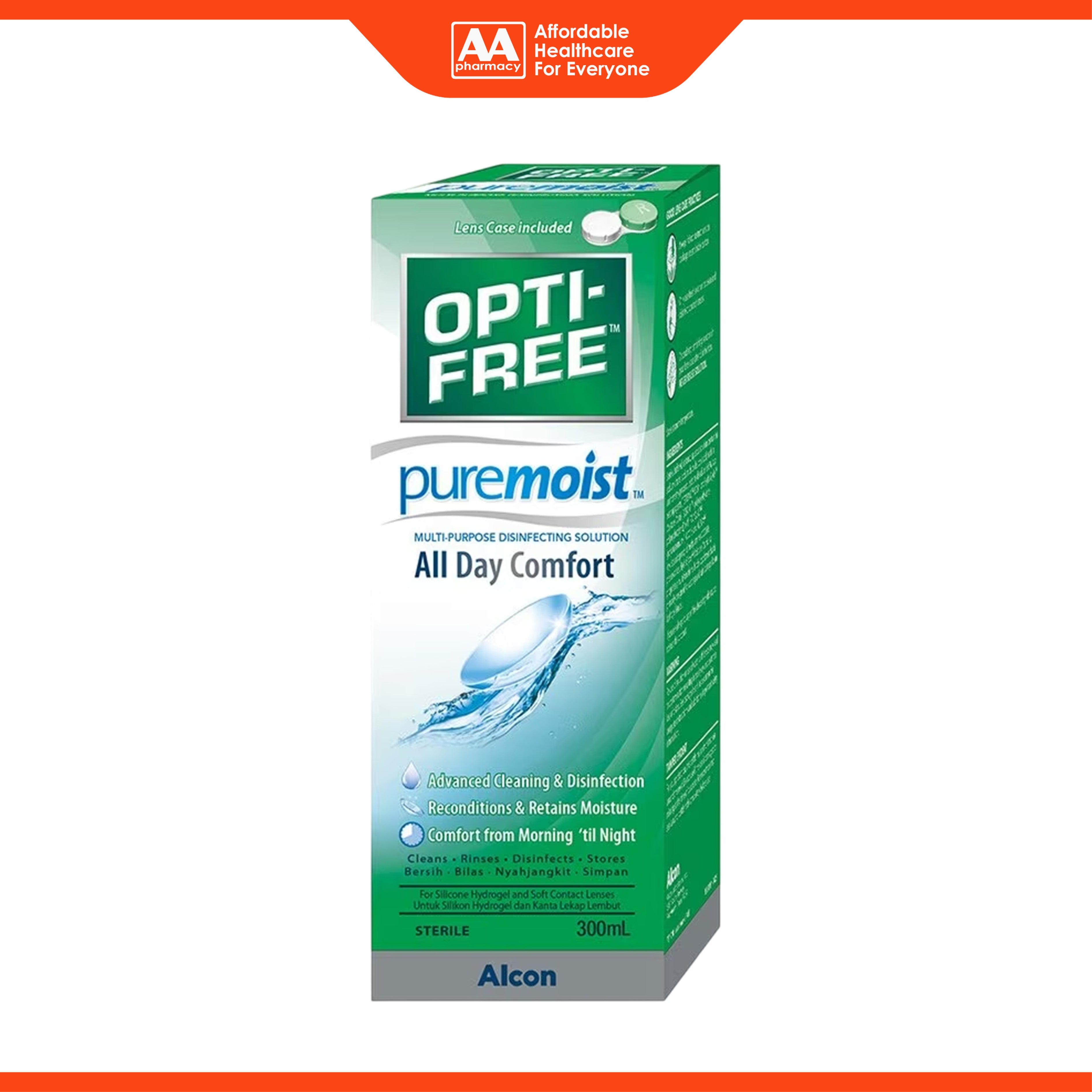 Alcon Opti-Free Pure Moist Multi-Purpose Disinfecting Solution (300ml)