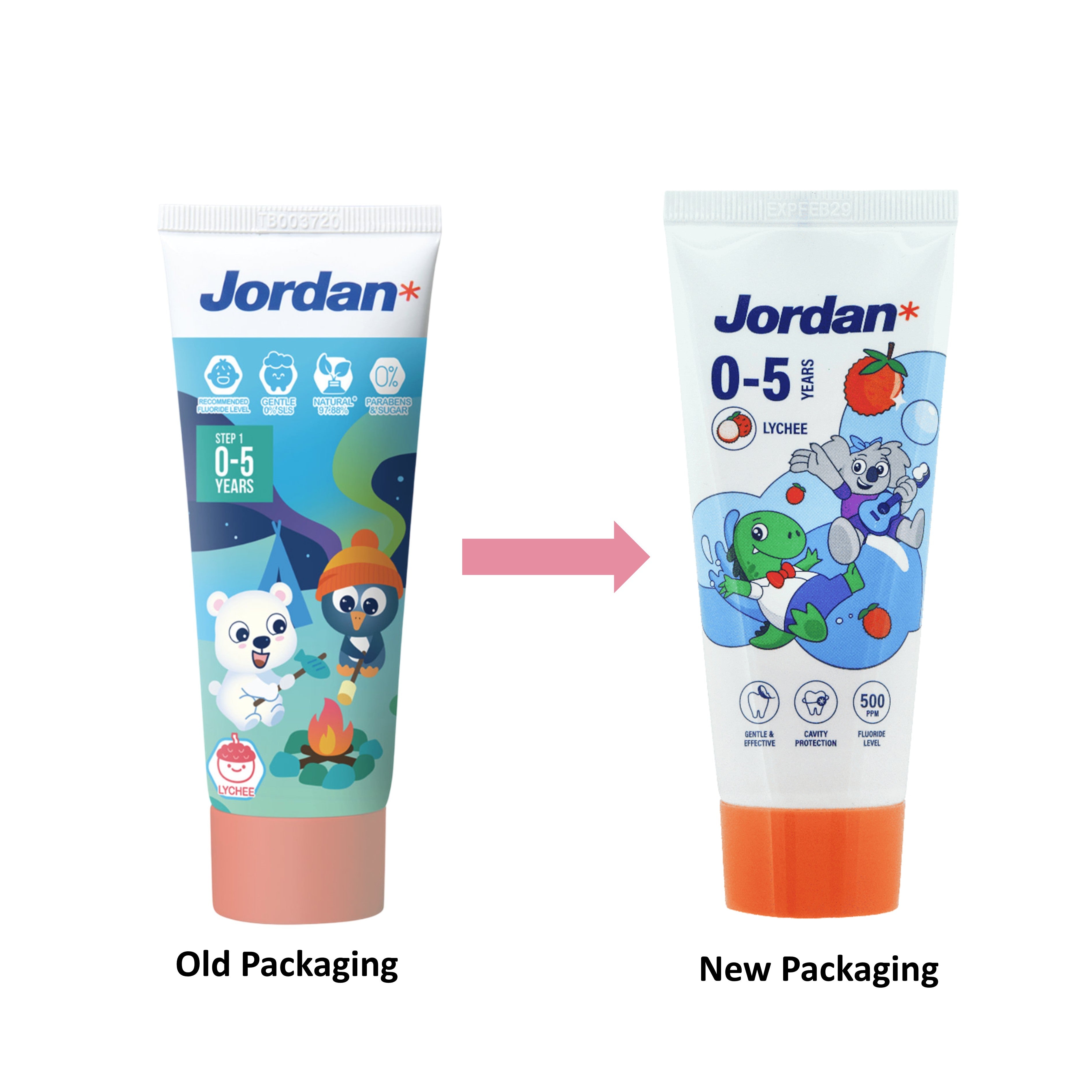 Jordan Toothpaste Step 1 0-5 Years - Lychee (75g)
