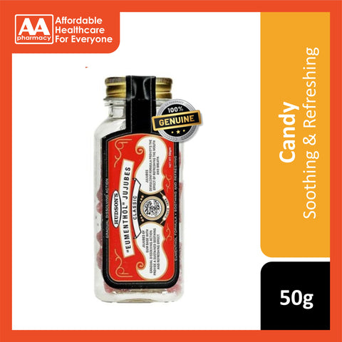 Hudson's Eumenthol Jujubes (Classic) 50g (Bottle)