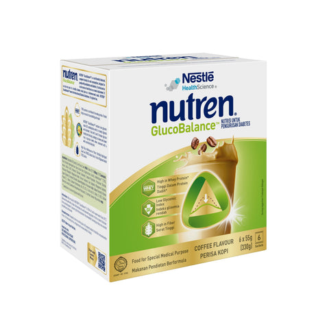 Nestlé Nutren GlucoBalance Sachet 55gx6's (Coffee Flavour)