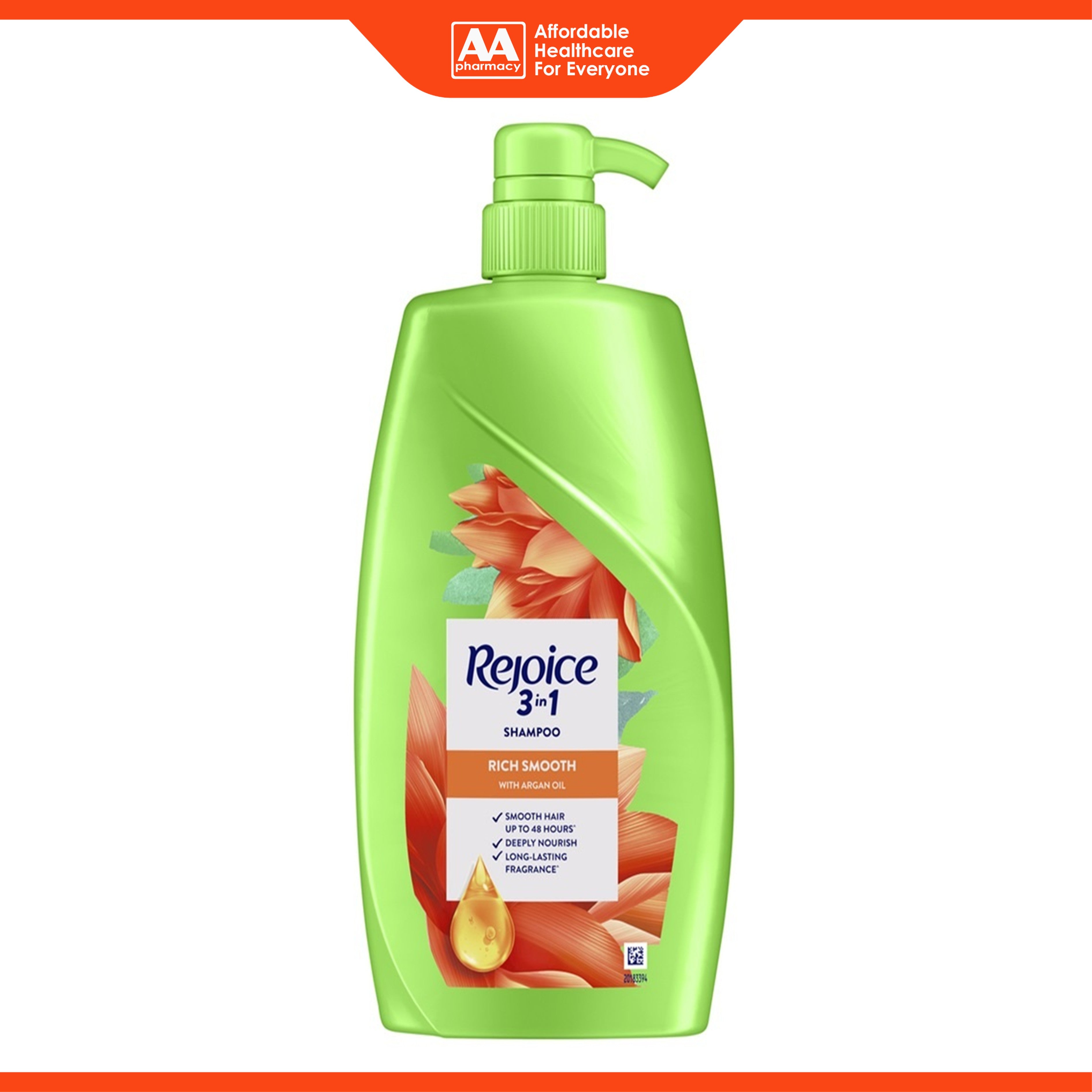 Rejoice 3-In-1 Shampoo (Rich Smooth with Argan Oil) 600mL