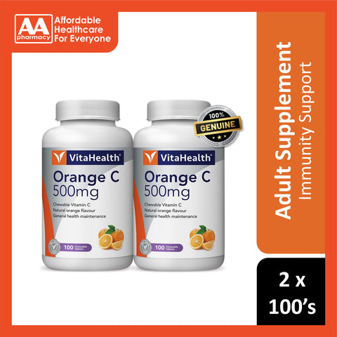 VitaHealth Orange C 500mg Chewable Tablet 2x100's