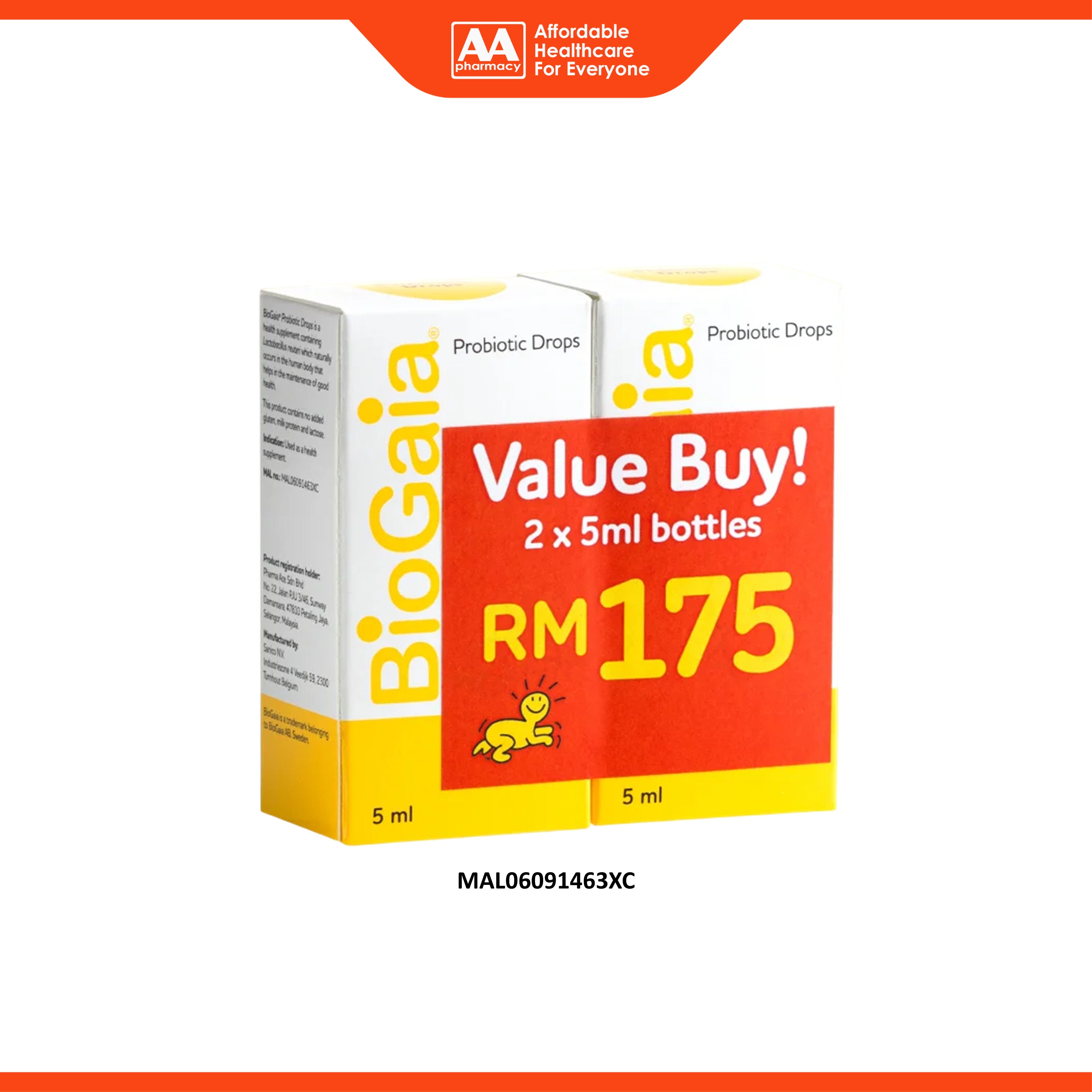 BioGaia Probiotic Drops 5mLx2's [Twinpack]